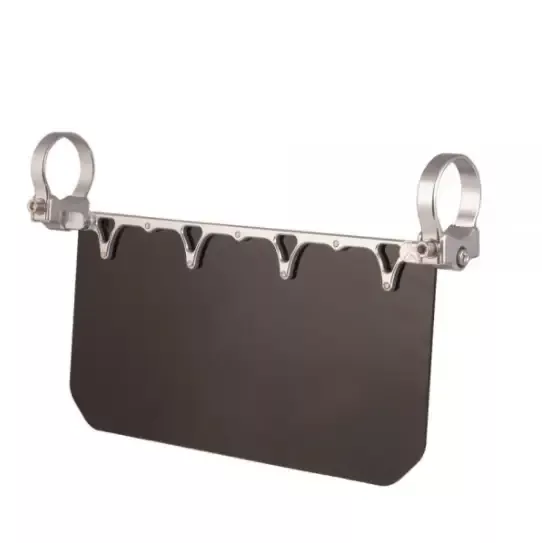 12″ WIDE SUN VISOR – SOLID BLACK SHIELD