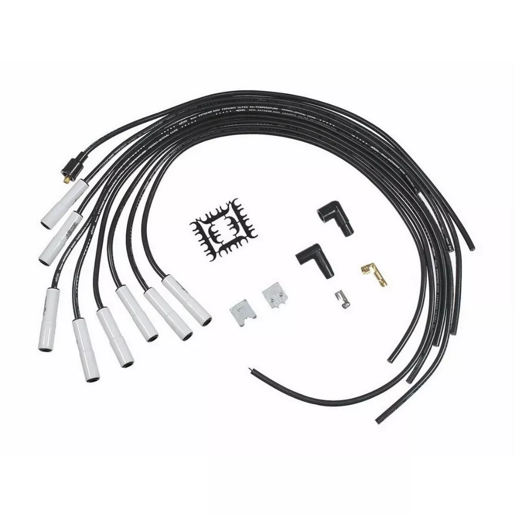 Accel Extreme 9000 White Ceramic Boots Spark Plug Wire Set