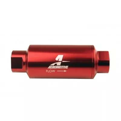 Aeromotive #10-ORB Fuel Filter Inline 10 Micron Red