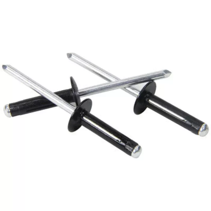 Allstar 3/16" Medium Head Tri-Fold Rivets 250pk Black
