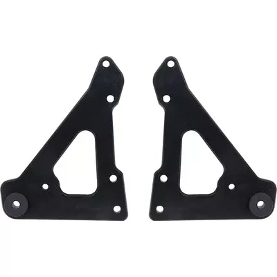 Allstar Front Motor Plate 2pc w/ Bushings Black