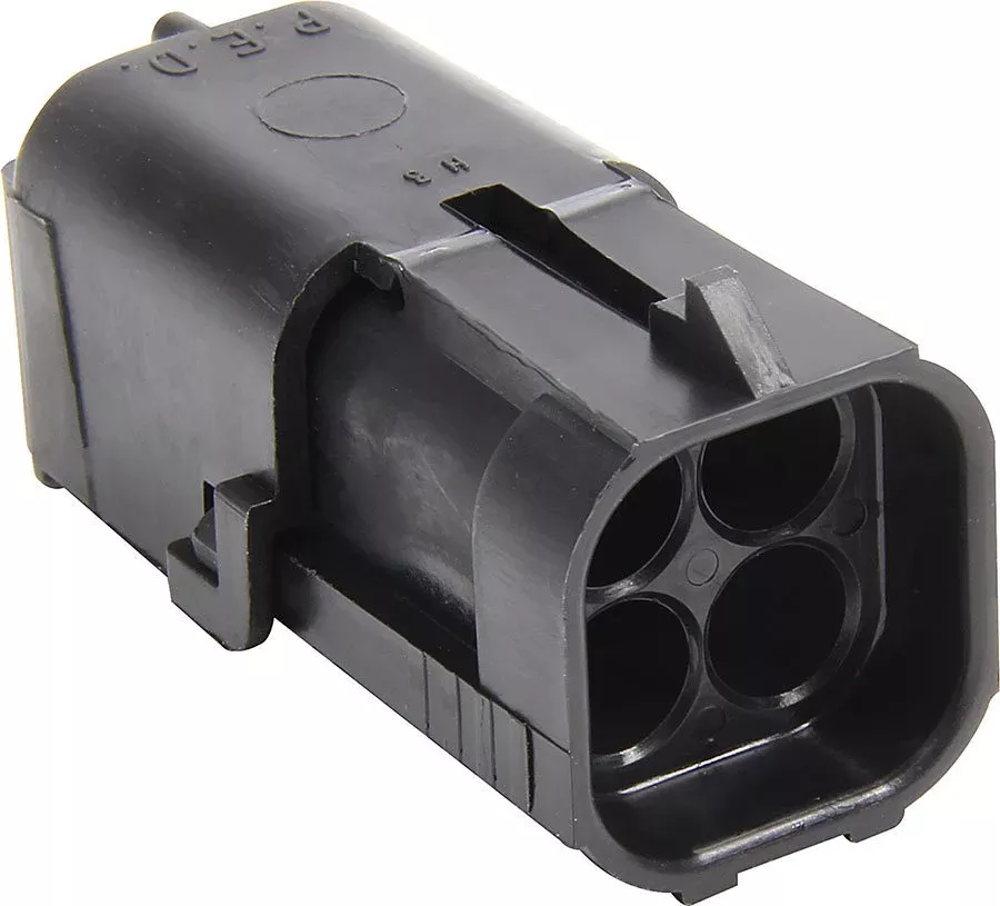 Allstar Performance 4 Pin Square Weather Pack, Shroud Housing - 10 Pack