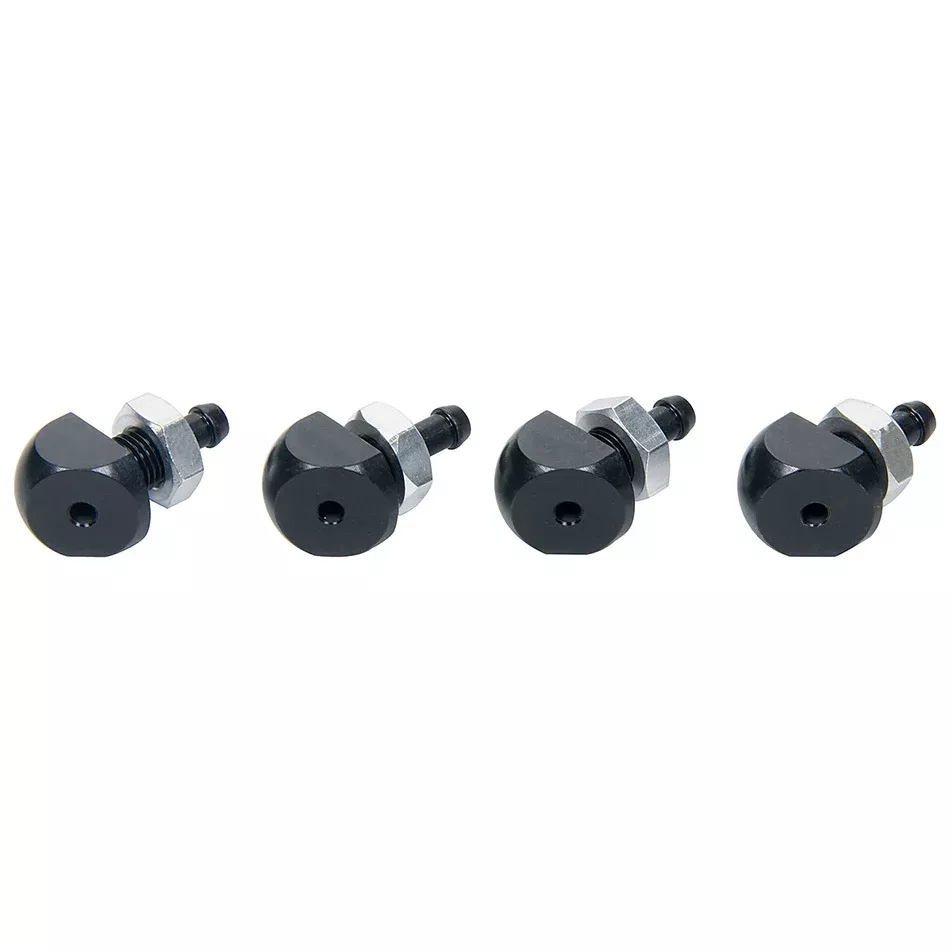 Allstar Performance Overflow Nozzle - 1/4 n Hose Barb - Black (Set of 4)
