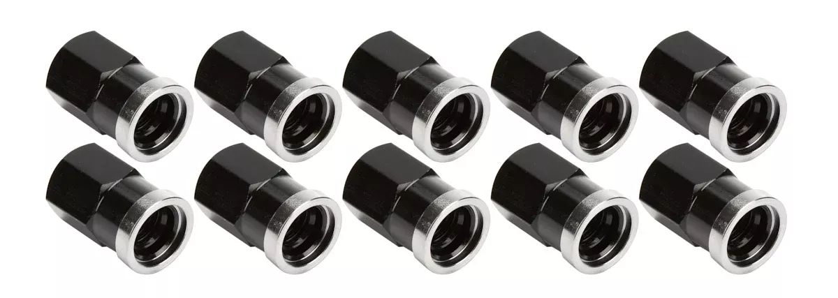 Allstar Performance Quick Change Cover Nuts - Short - Black (Set of 10)