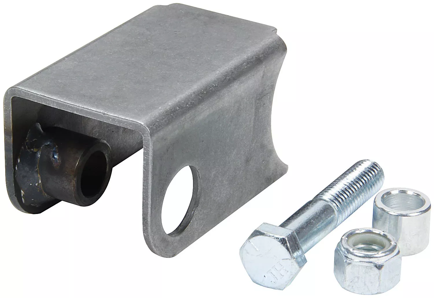 Allstar Performance Shock Bracket w/ Grade 5 Bolt - Lock Nut & Spacer - Long, Straight - Notched Style