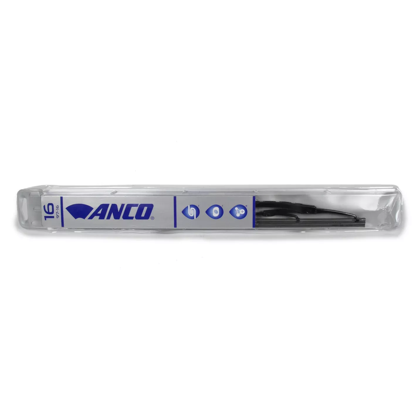 ANCO Aero Advantage Wiper Blade - 16" Long - Rubber - Black