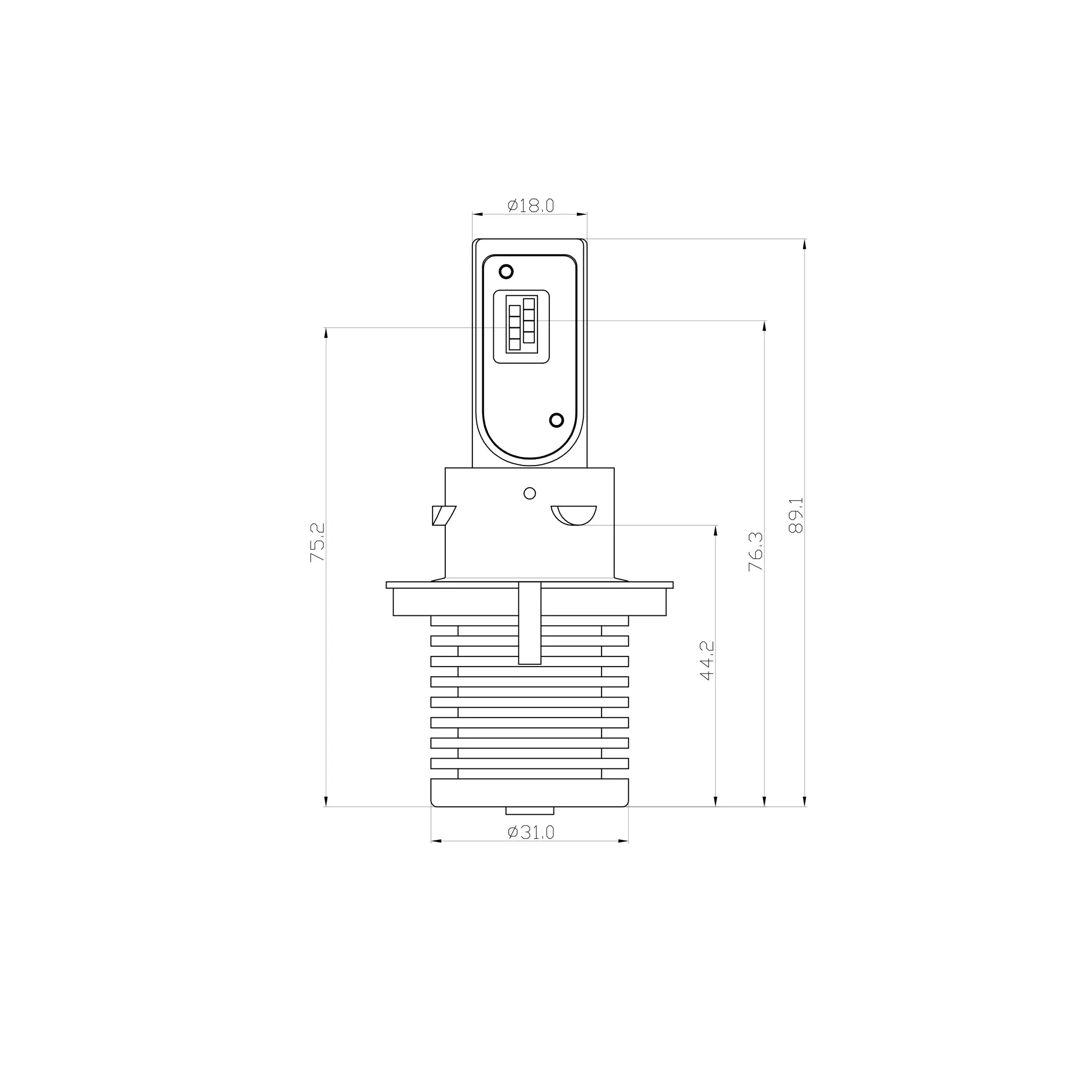 ARC Lighting Concept Series LED Light Bulb - H13 - White - (Pair)