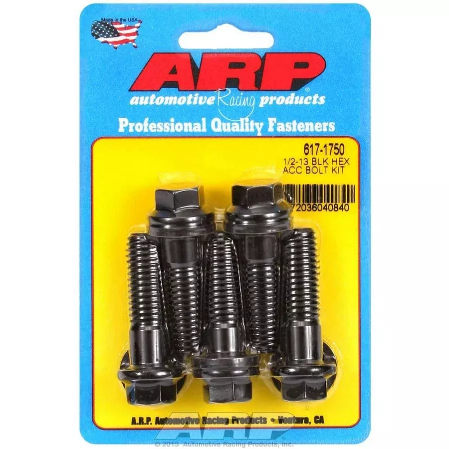 ARP 1/2-13" Thread Bolt 1-3/4" Long 9/16" Hex Head Chromoly - Black Oxide