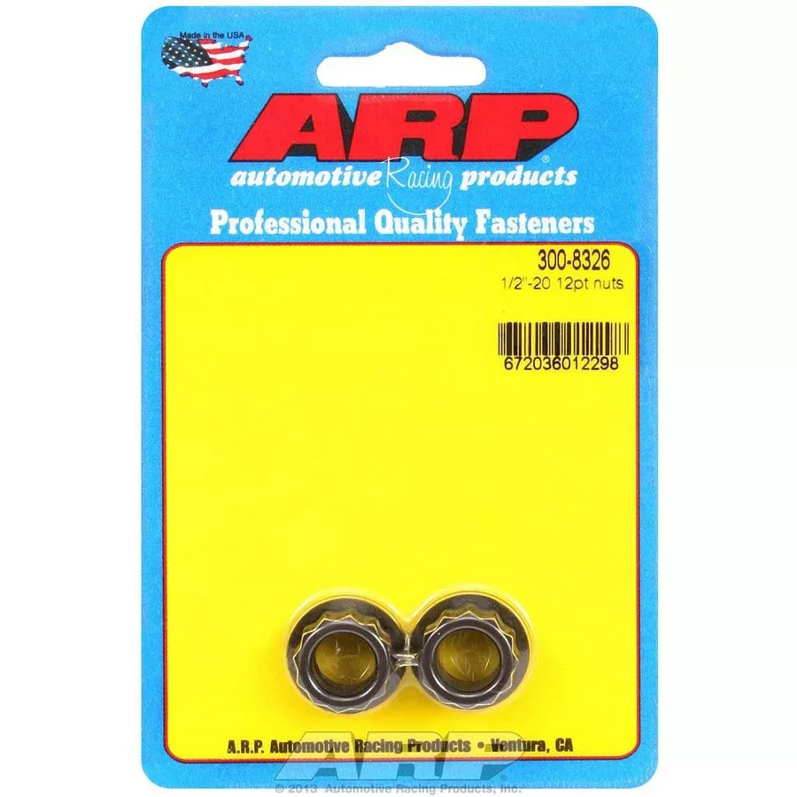 ARP 1/2-20" Thread Nut 5/8" 12 Point Head Chromoly Black Oxide - Universal