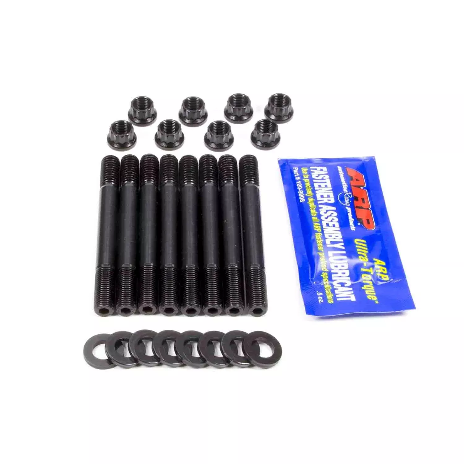 ARP 12 Point Nuts Main Stud Kit 2-Bolt Mains Chromoly Black Oxide - GM V6