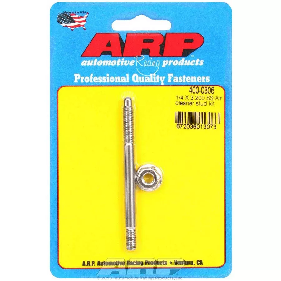 ARP Air Cleaner Stud 1/4-20" Thread 3.200" Long Stainless - Polished