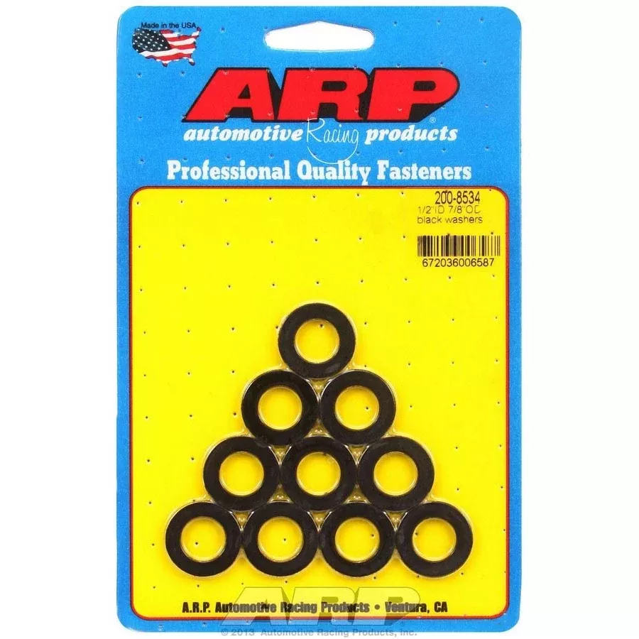 ARP Black Washers - 1/2 ID x 7/8 OD (10)