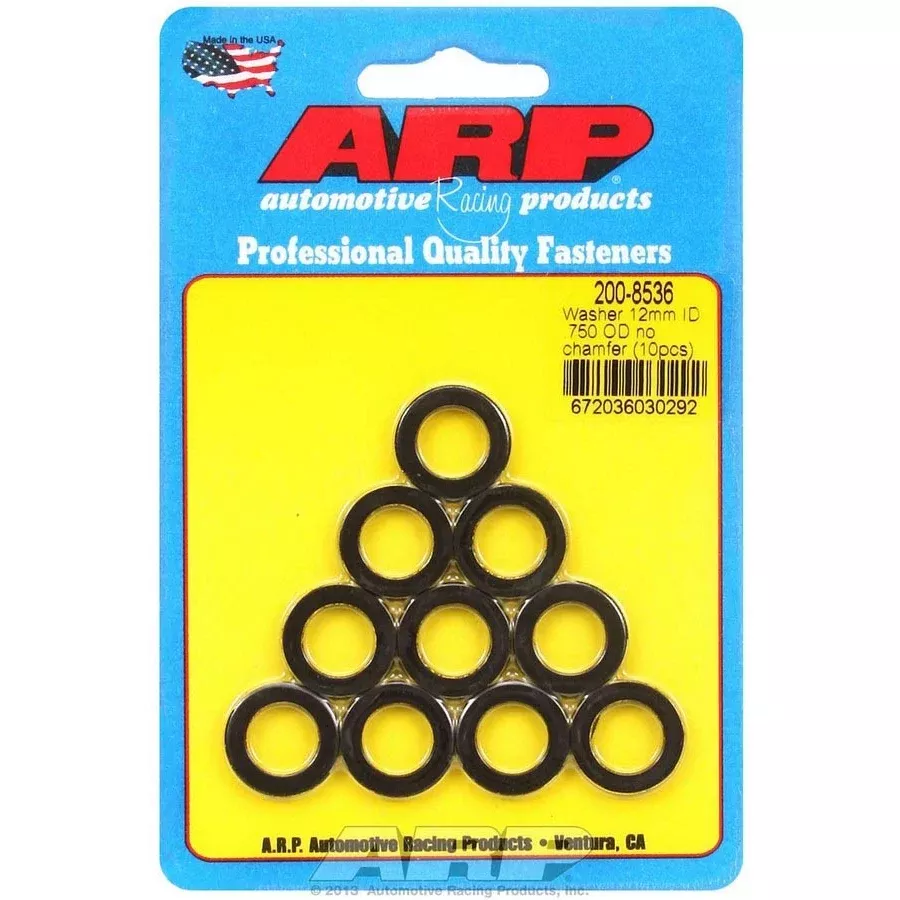 ARP Black Washers - 12mm ID x 3/4 OD (10)