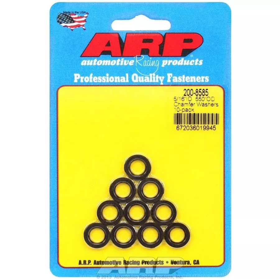 ARP Black Washers - 5/16 ID x .550 OD Chamfer (10)
