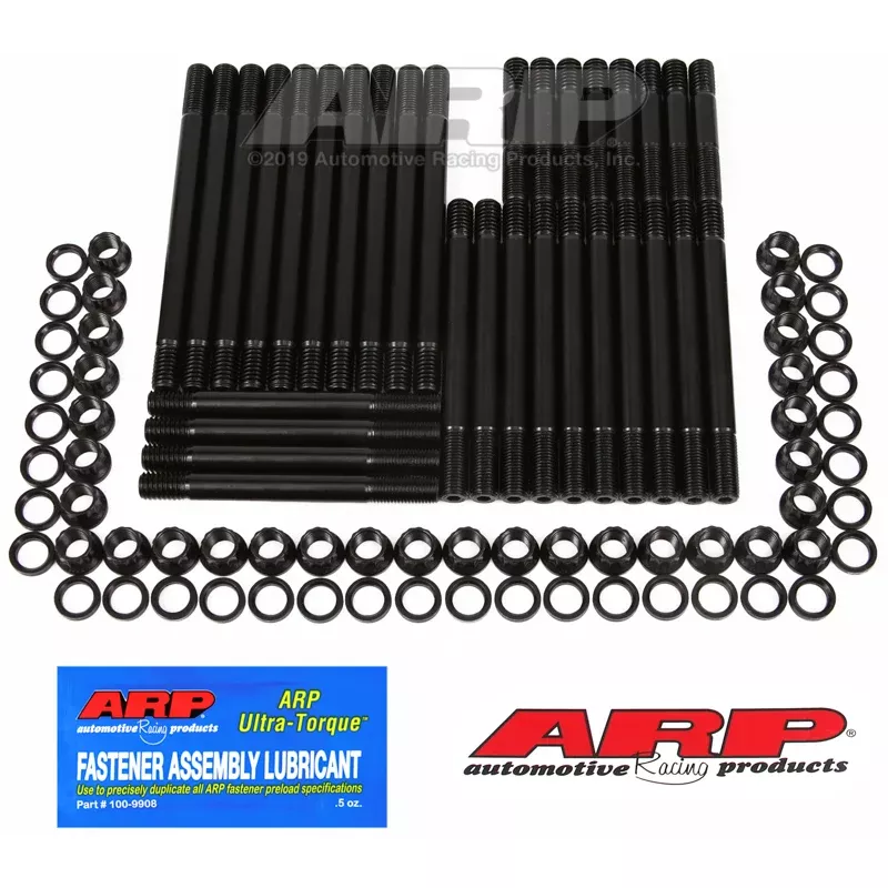 ARP Cylinder Head Stud 12 Point Nuts Chromoly Black Oxide - BRODIX SR20 Head