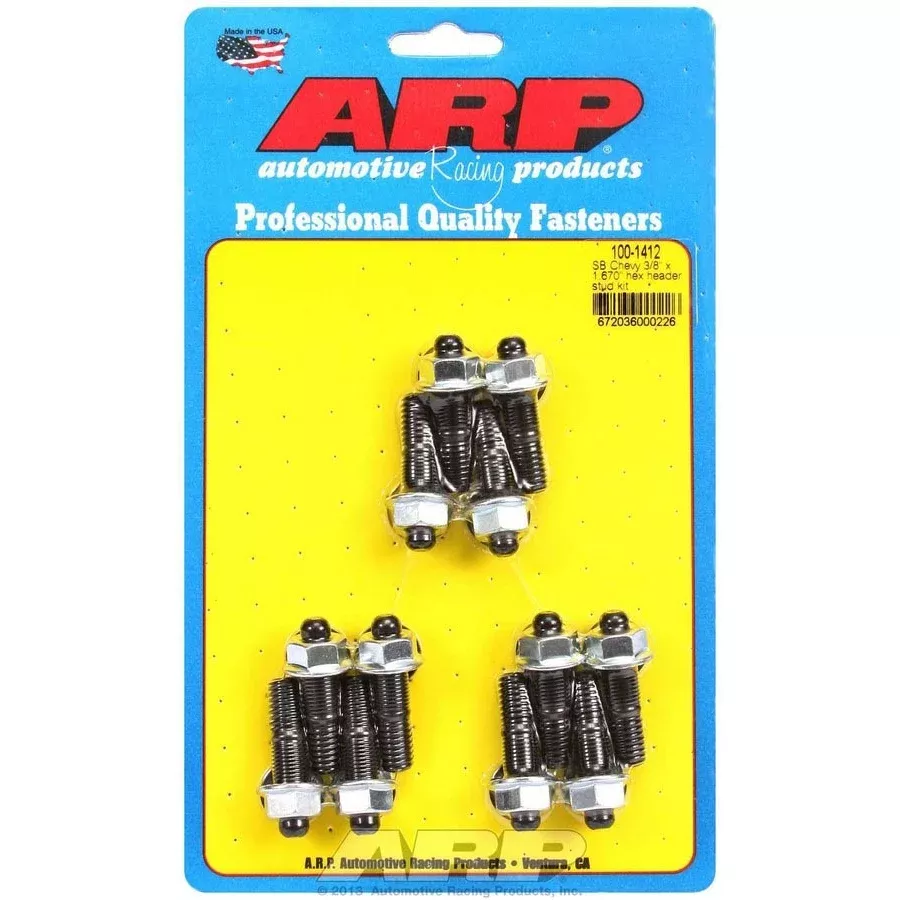 ARP Header Stud Kit - Hex - 3/8" x 1.670" OAL (12 Pieces)