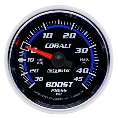 AutoMeter 2-1/16" C/S Boost/Vacuum Gauge 30/45