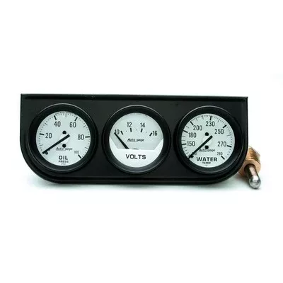 AutoMeter 2-1/16" Oil/Volt/Water Console
