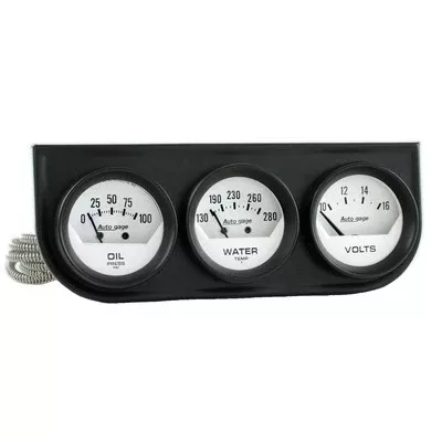 AutoMeter 2-1/16" Oil/Volt/Water Short Sweep Console
