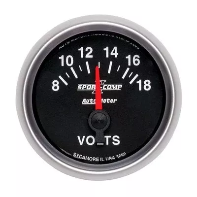 AutoMeter 2-1/16" Sport-Comp II Voltmeter 8-18V