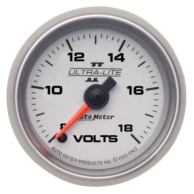 AutoMeter 2-1/16" U/L II Voltmeter 8-18 Full Sweep