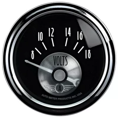 AutoMeter 2-1/16" Voltmeter 8-18V Prestige Black Series