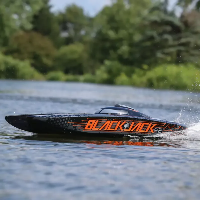 Blackjack 42″ BL 8s Catamaran, SMART RTR: Black/Orange