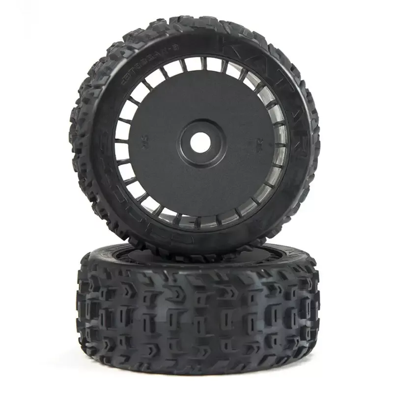 dBoots Katar T Belted 6S Tire Set Glued (Blk) (2): F/R: ARA550097