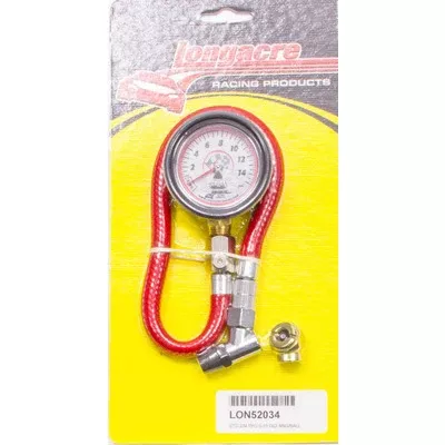 Longacre Basic 2" Tire Gauge 52-52034 - 0-15 psi