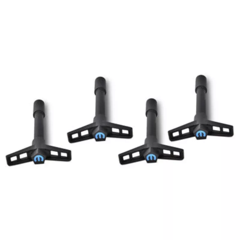 Proform Mopar Valve Covers Wing Nuts Black Crinkle Blue Emblem