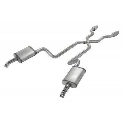 Pypes Crossmember Back Exhaust SCC910SE - 75-80 Corvette C3