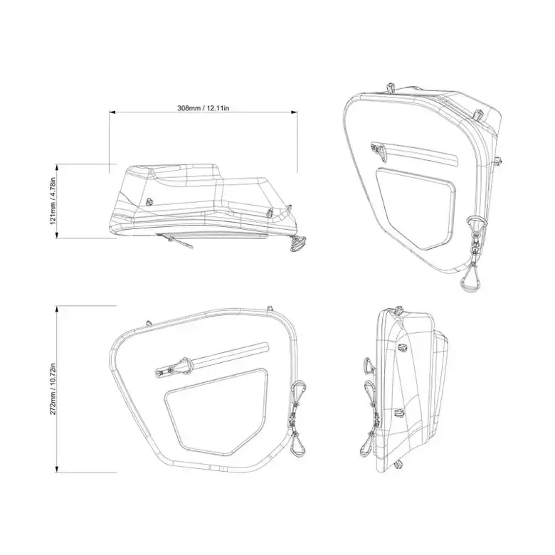 Rear Upper Door Storage Bags