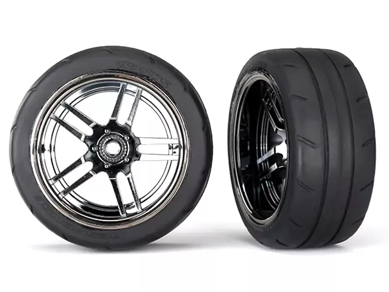 Tires & Wheels, Glued 1.9″ Chrome (extra wide,rear) (2)