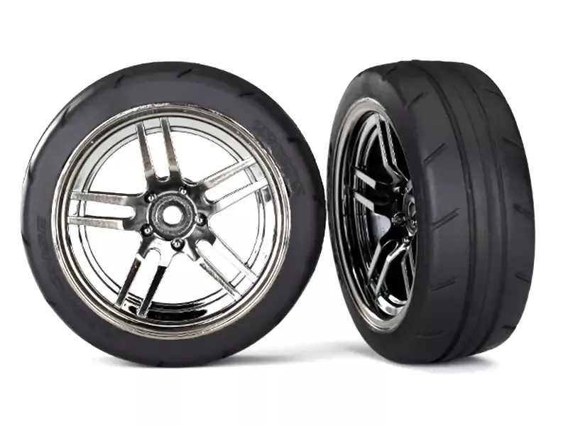 Tires & Wheels, Glued 1.9″ Chrome (front) (2)