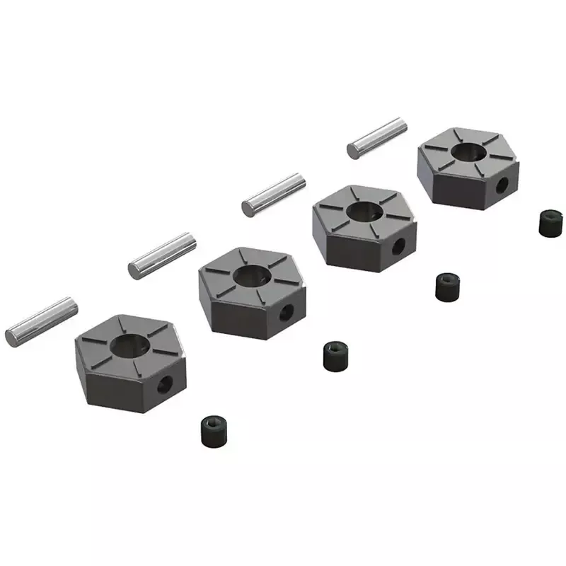 Wheel Hex Metal 12mm (4): ARAC9473